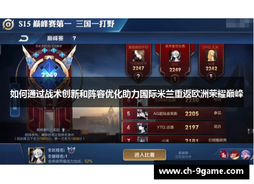 如何通过战术创新和阵容优化助力国际米兰重返欧洲荣耀巅峰 如何通过战术创新和阵容优化助力国际米兰重返欧洲荣耀巅峰